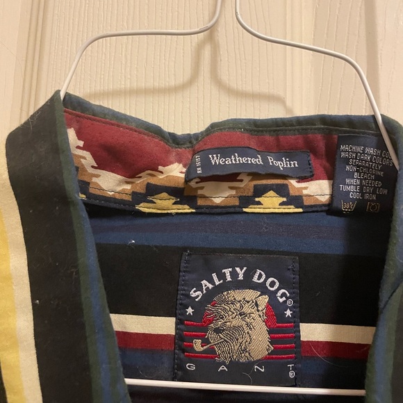 Salty dog weathered, poplin Aztec shirt for men size large - Picture 3 of 9